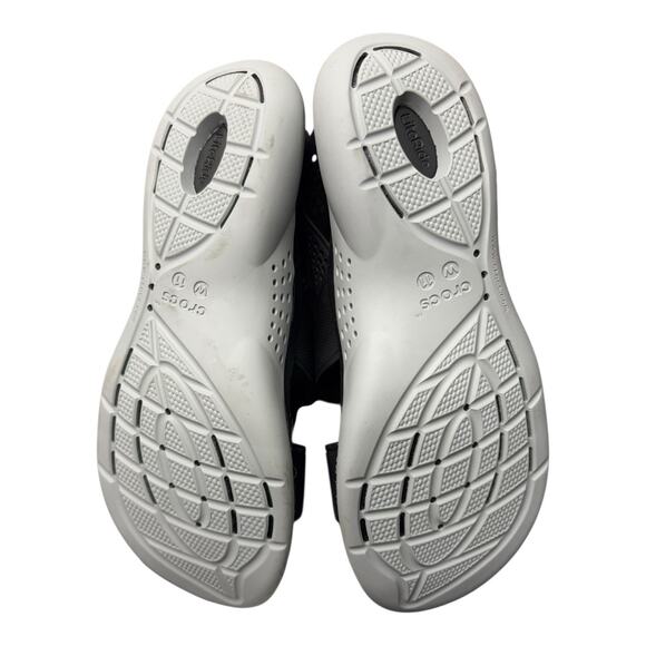 Crocs LiteRide 360 Sandals for Women, Black/Light Grey 11 Casual Beach Vacation - Picture 4 of 10